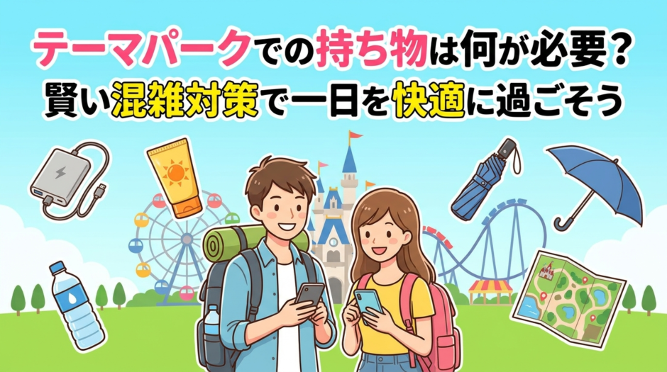 テーマパークでの持ち物は何が必要？賢い混雑対策で一日を快適に過ごそう