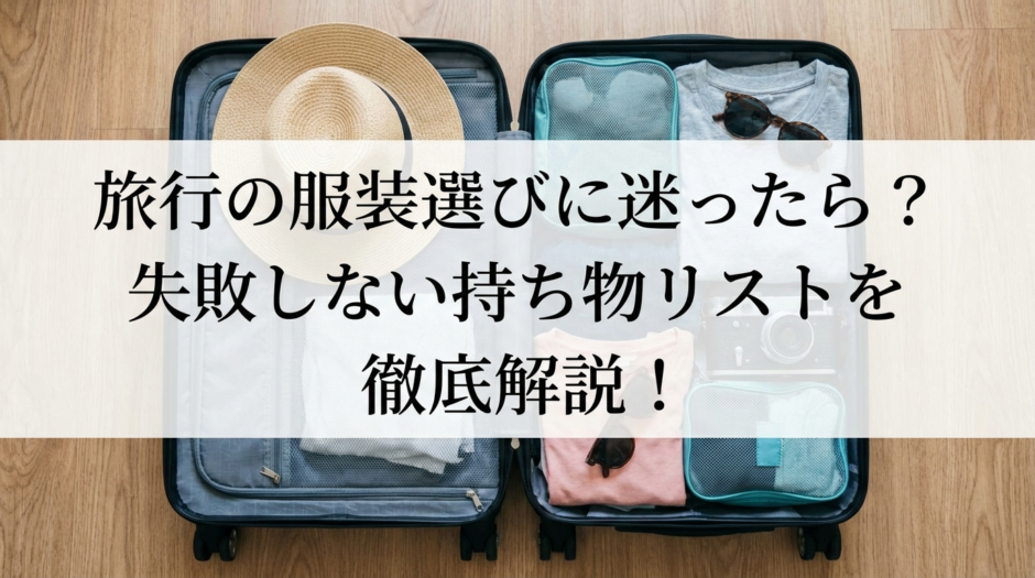旅行の服装選びに迷ったら？失敗しない持ち物リストを徹底解説！
