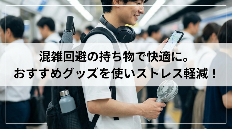 混雑回避の持ち物で快適に。おすすめグッズを使いストレス軽減！