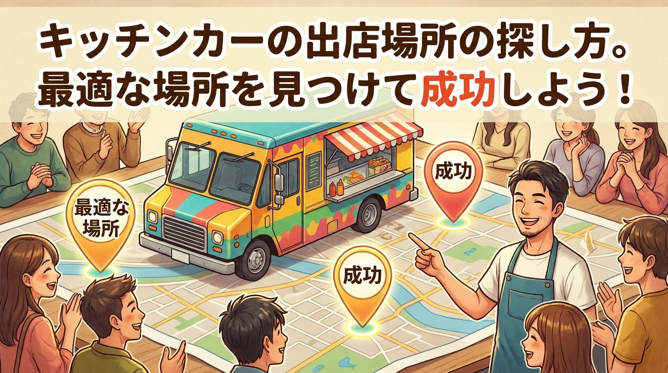 キッチンカーの出店場所の探し方。最適な場所を見つけて成功しよう！