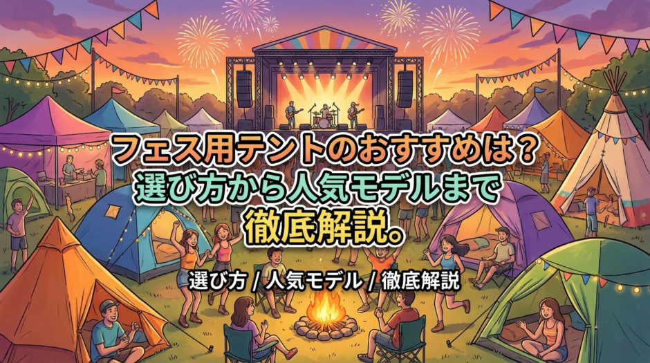 フェス用テントのおすすめは？選び方から人気モデルまで徹底解説。