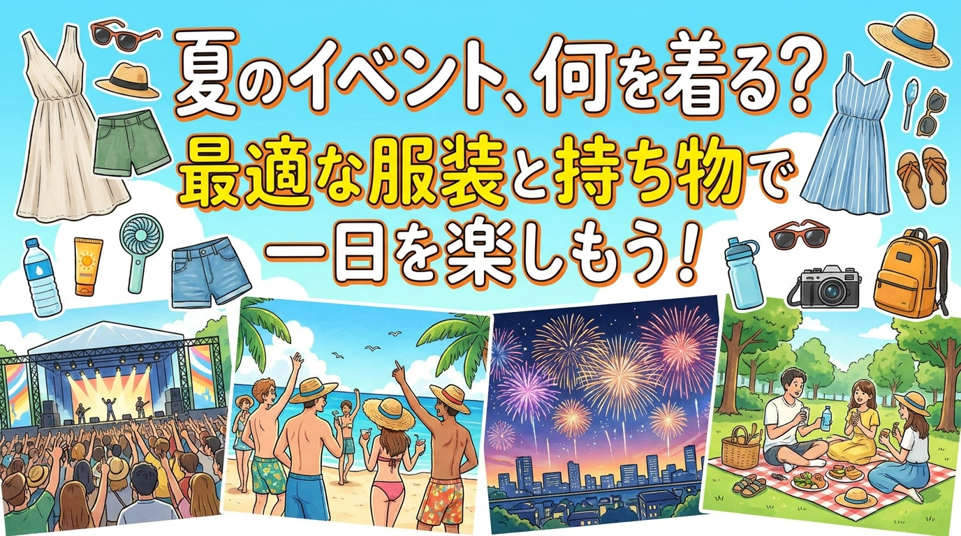 夏のイベント、何を着る？最適な服装と持ち物で一日を楽しもう！