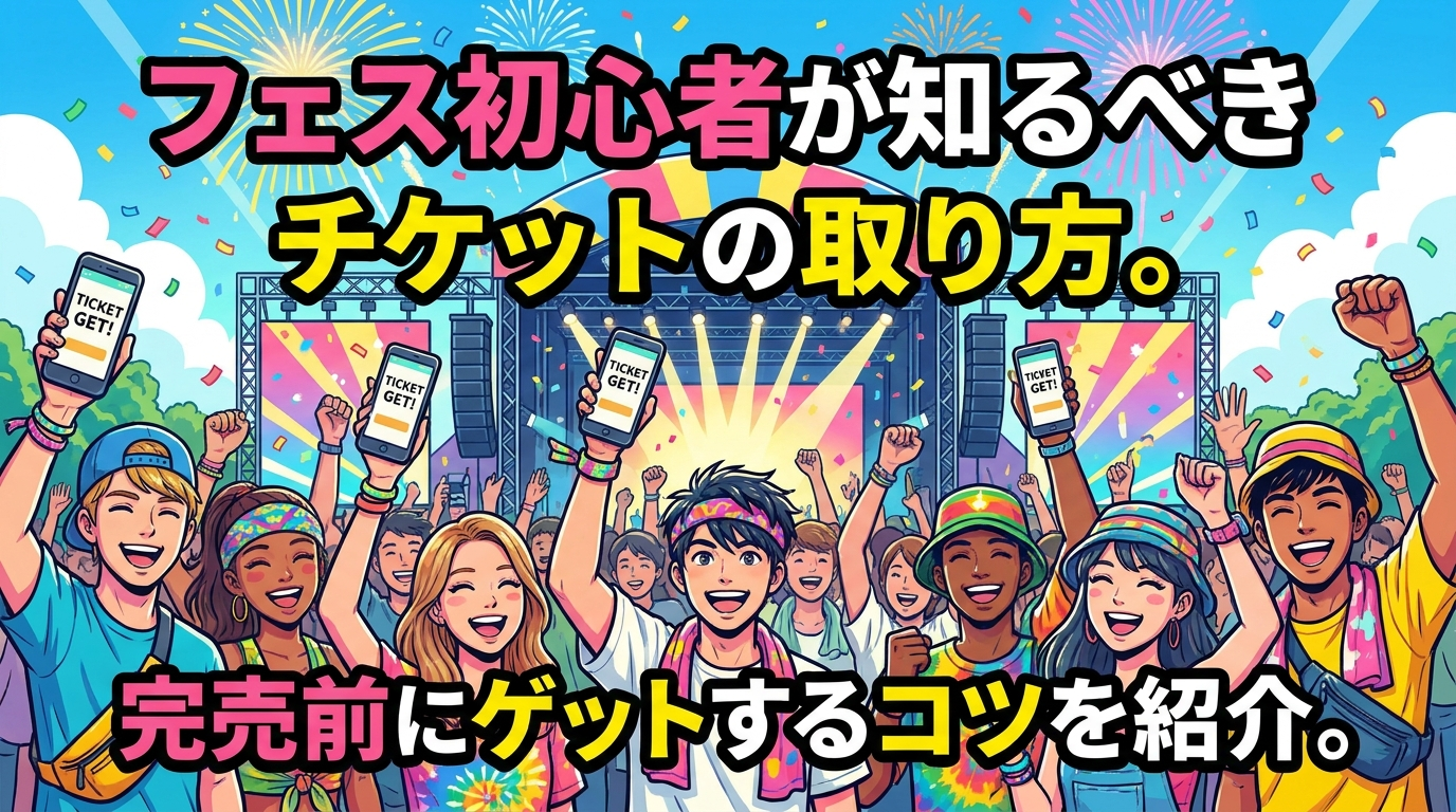フェス初心者が知るべきチケットの取り方。完売前にゲットするコツを紹介。