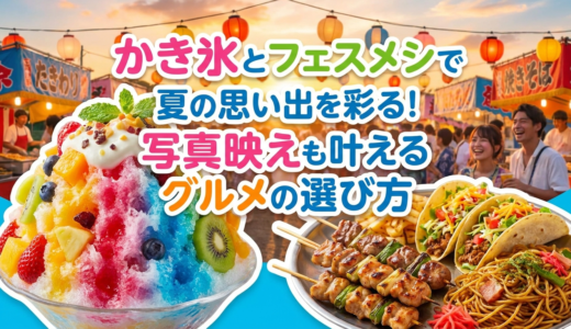 かき氷とフェスメシで夏の思い出を彩る！写真映えも叶えるグルメの選び方。