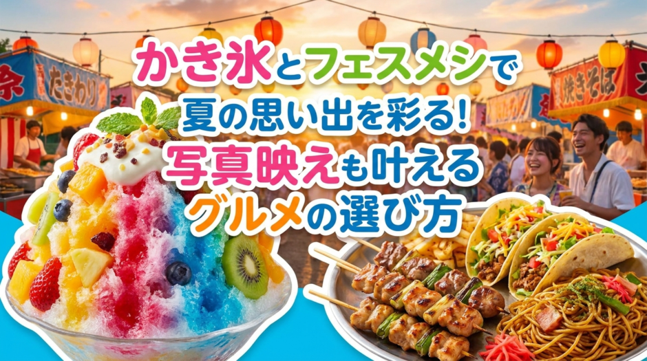 かき氷とフェスメシで夏の思い出を彩る！写真映えも叶えるグルメの選び方。