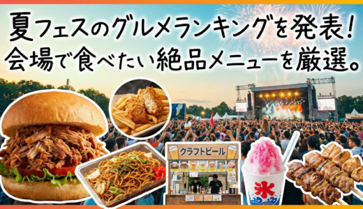 夏フェスのグルメランキングを発表！会場で食べたい絶品メニューを厳選。