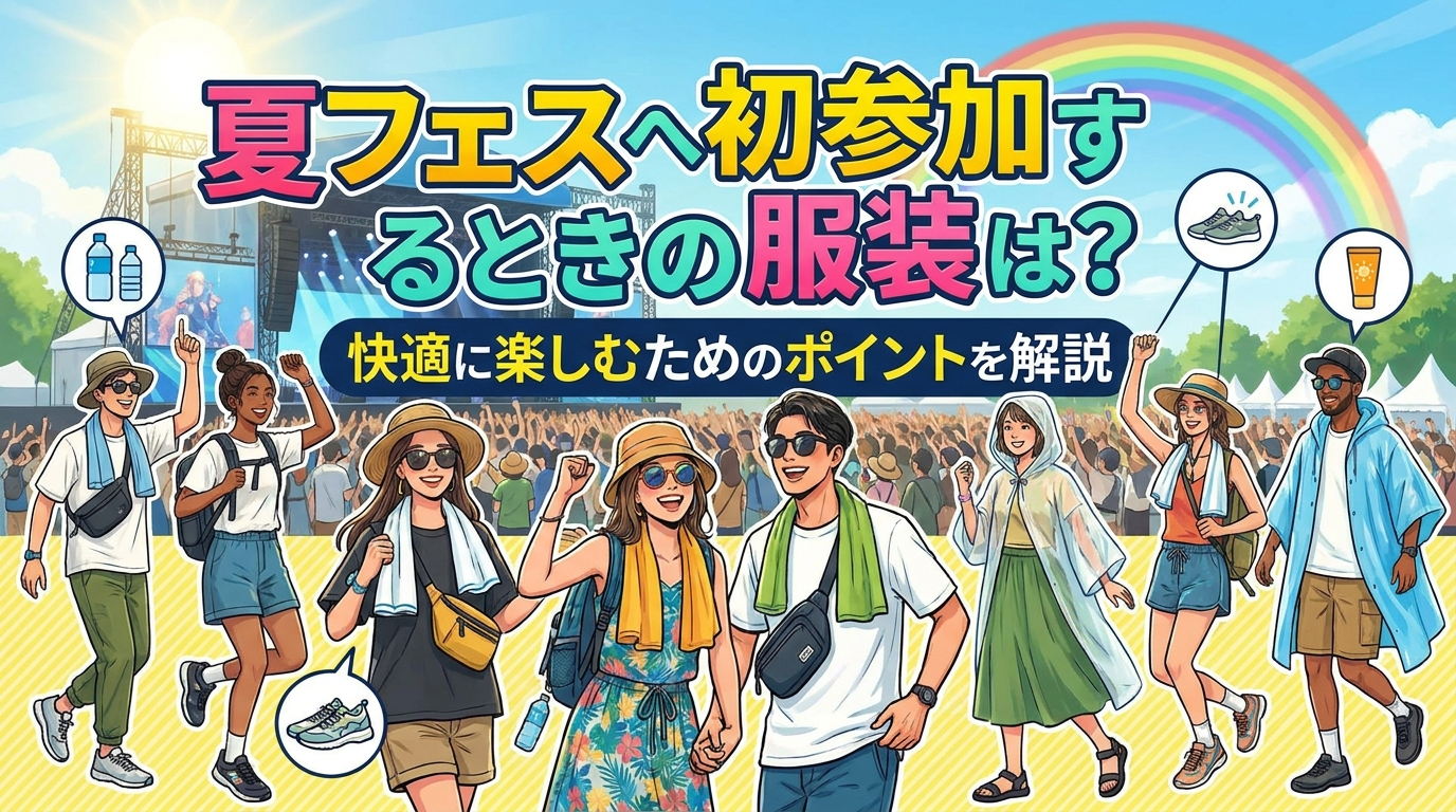 夏フェスへ初参加するときの服装は？快適に楽しむためのポイントを解説