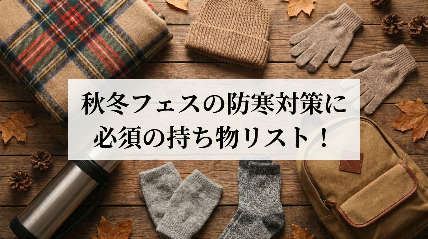 秋冬フェスの防寒対策に必須の持ち物リスト！寒さに負けない準備を徹底解説